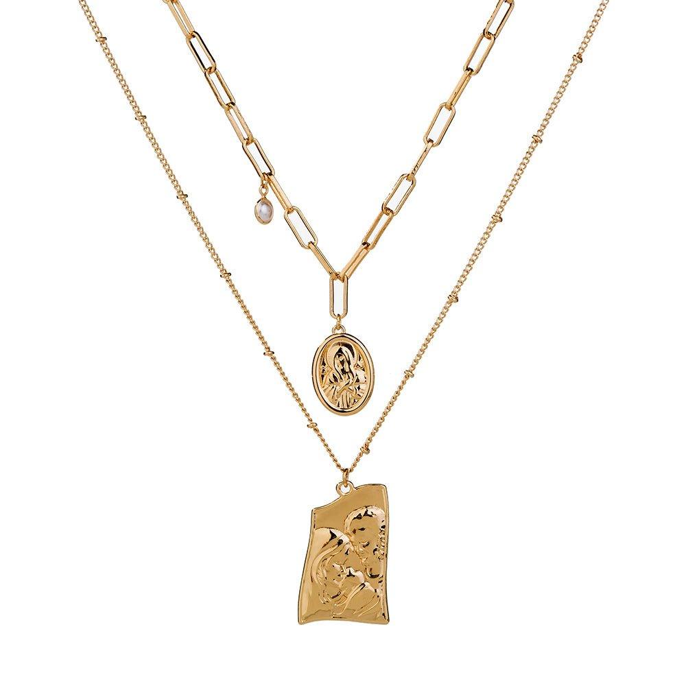 Jesus Pendant Layered Necklace by Hollywood Sensation®