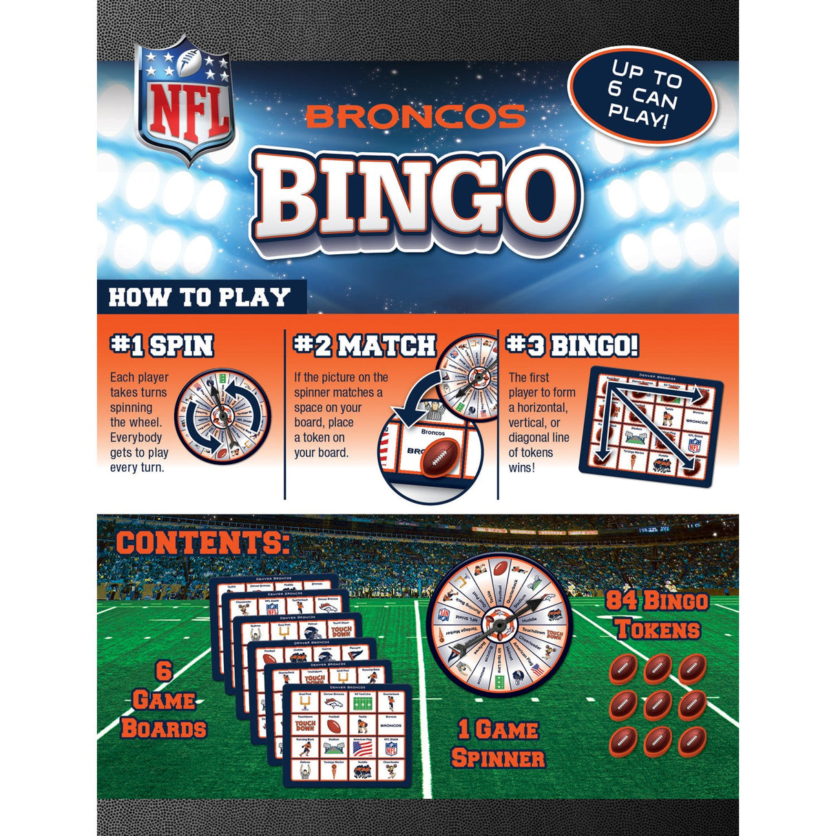 Denver Broncos Bingo Game by MasterPieces Puzzle Company INC