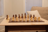 JLP Walnut Maple Premium Hardwood Chess Table by Chess House