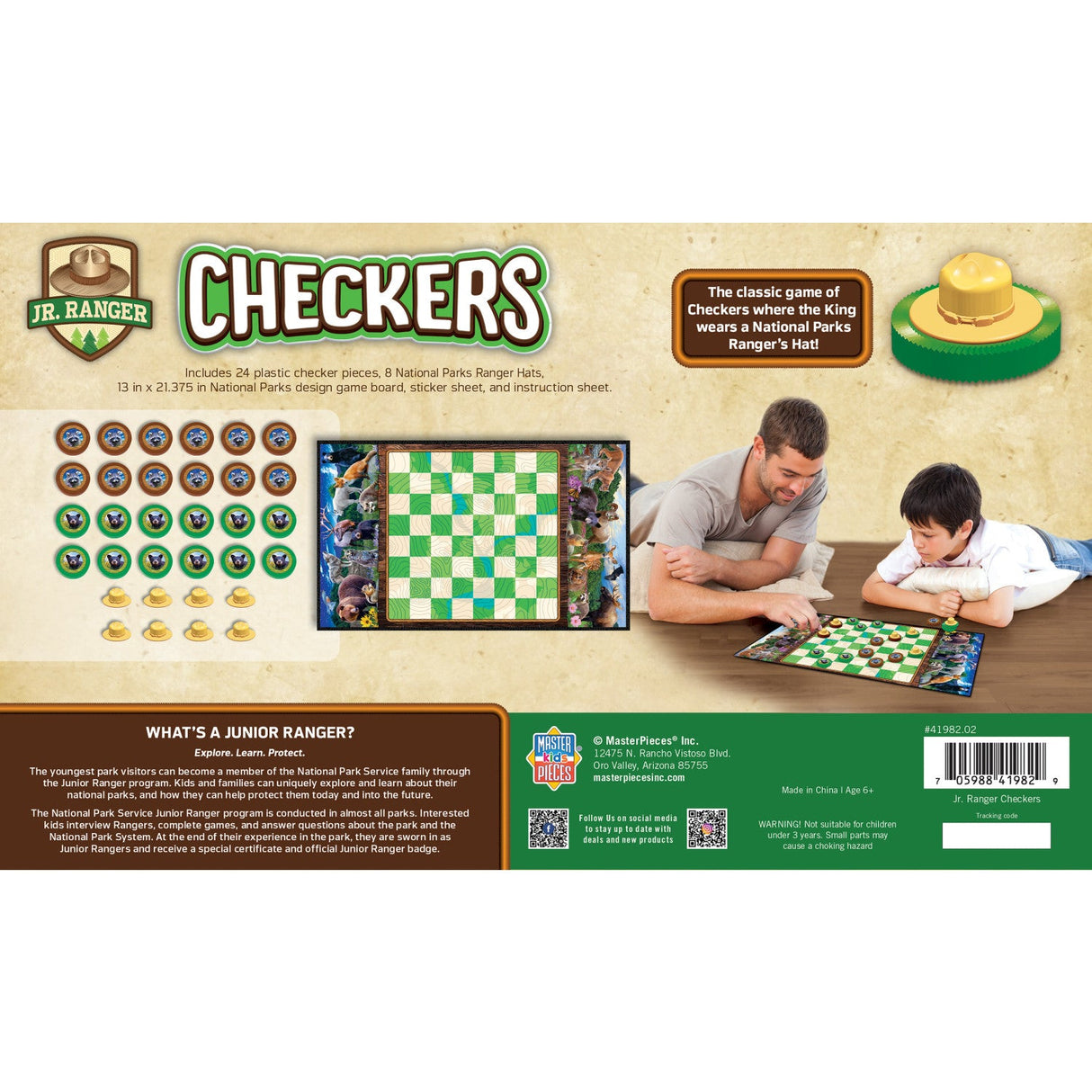 Jr. Ranger Checkers Board Game Board Game by MasterPieces Puzzle Company INC