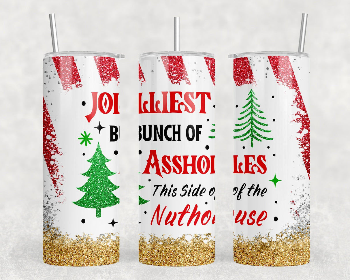 Jolliest Bunch Of Assholes|Skinny Tumbler|Optional Bluetooth Speaker| Speaker Color Varies by Rowdy Ridge Co