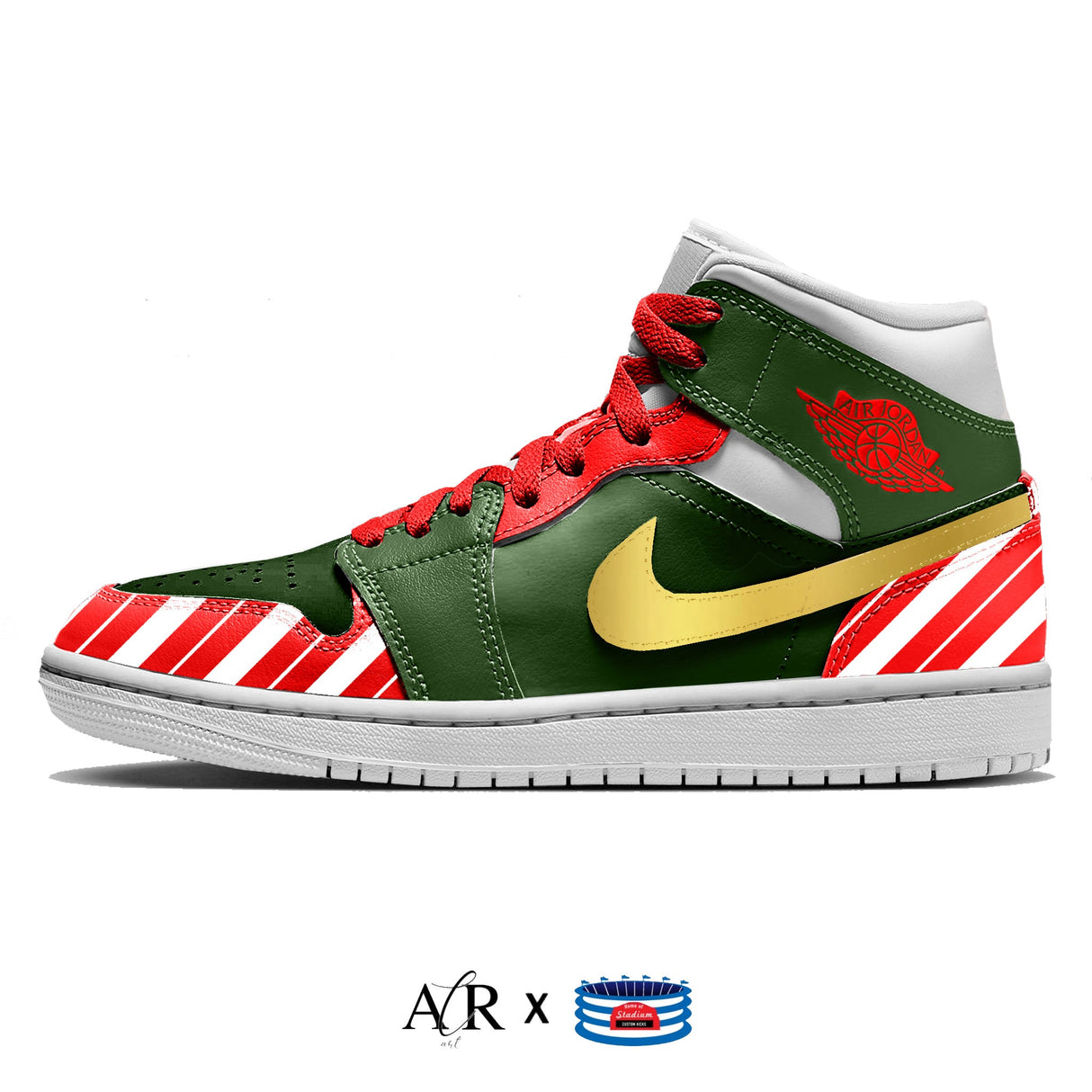 "Jolly" Jordan 1 Mid Shoes by Stadium Custom Kicks