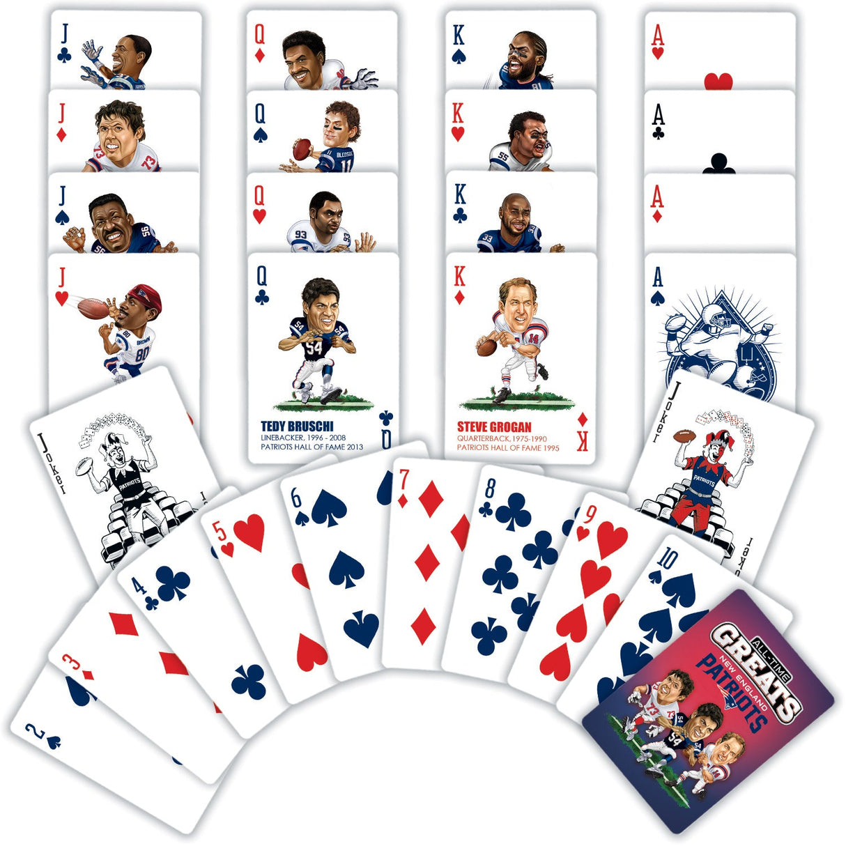 New England Patriots All-Time Greats Playing Cards - 54 Card Deck by MasterPieces Puzzle Company INC