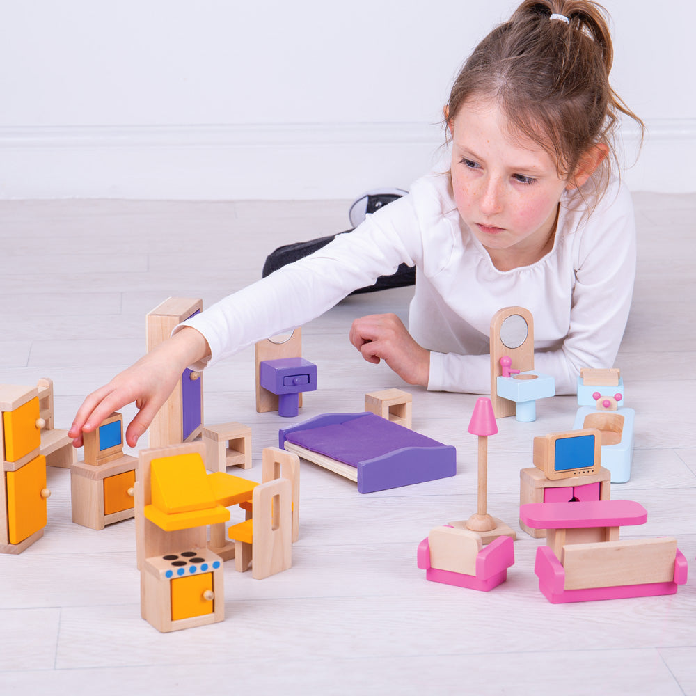 Heritage Playset Doll Furniture Set by Bigjigs Toys US