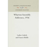 Wharton Assembly Addresses, 1936