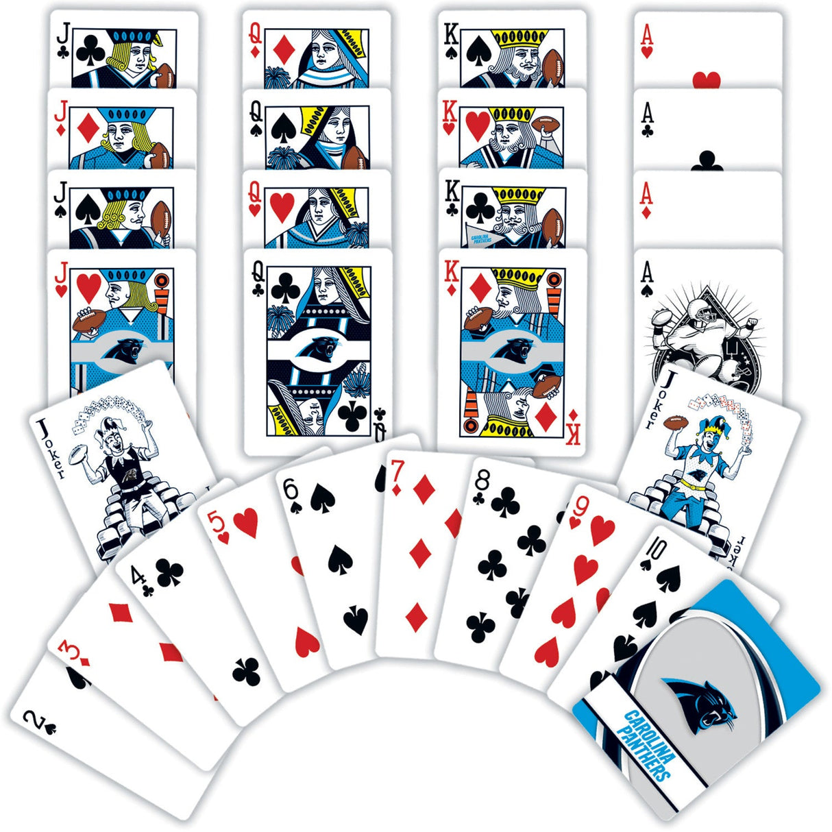 Carolina Panthers Playing Cards - 54 Card Deck by MasterPieces Puzzle Company INC