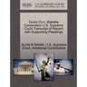 Durez Co V. Bakelite Corporation U.S. Supreme Court Transcript of Record with Supporting Pleadings