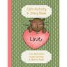 Cats Activity & Story Book: Kitty Peach Heart on Green - Cute Illustrated Guided Writing & Sketch Book 8.5 x 11 - 100 pages To Draw & Write - Glos