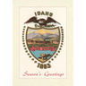 Vintage Lined Notebook Season's Greetings, State Seal