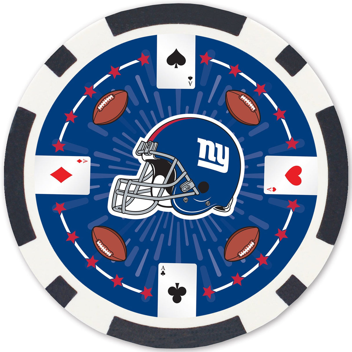 New York Giants 100 Piece Poker Chips by MasterPieces Puzzle Company INC