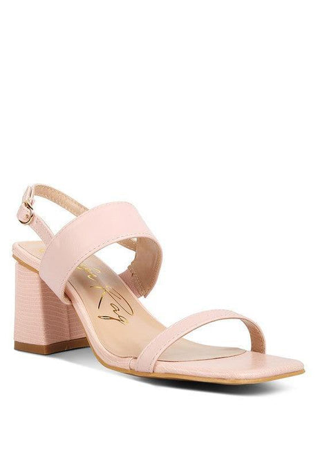 KIRK Elasticated Gussets Block Heel Sandals - Vysn