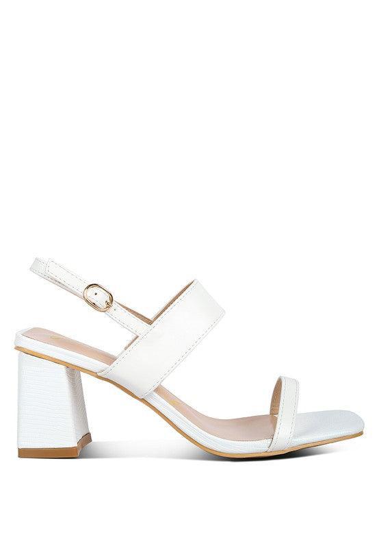 KIRK Elasticated Gussets Block Heel Sandals - Vysn