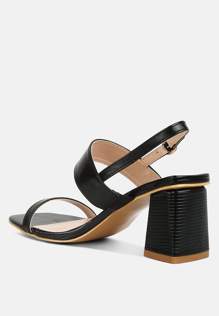 kirk elasticated gussets block heel sandals by London Rag