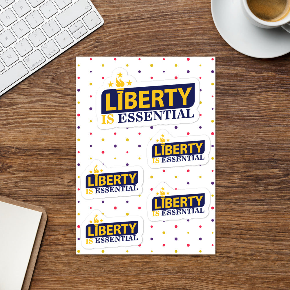 Liberty is Essential Sticker sheet by Proud Libertarian