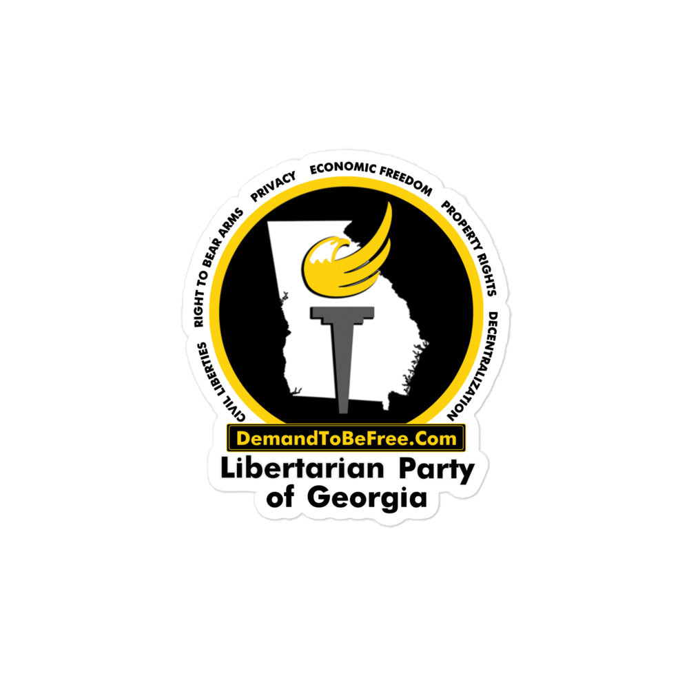 Libertarian Party of Georgia Bubble-free stickers by Proud Libertarian