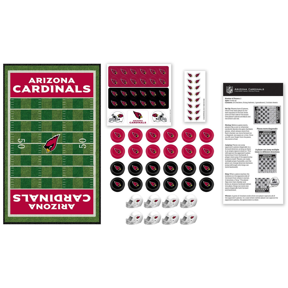 Arizona Cardinals Checkers Board Game by MasterPieces Puzzle Company INC