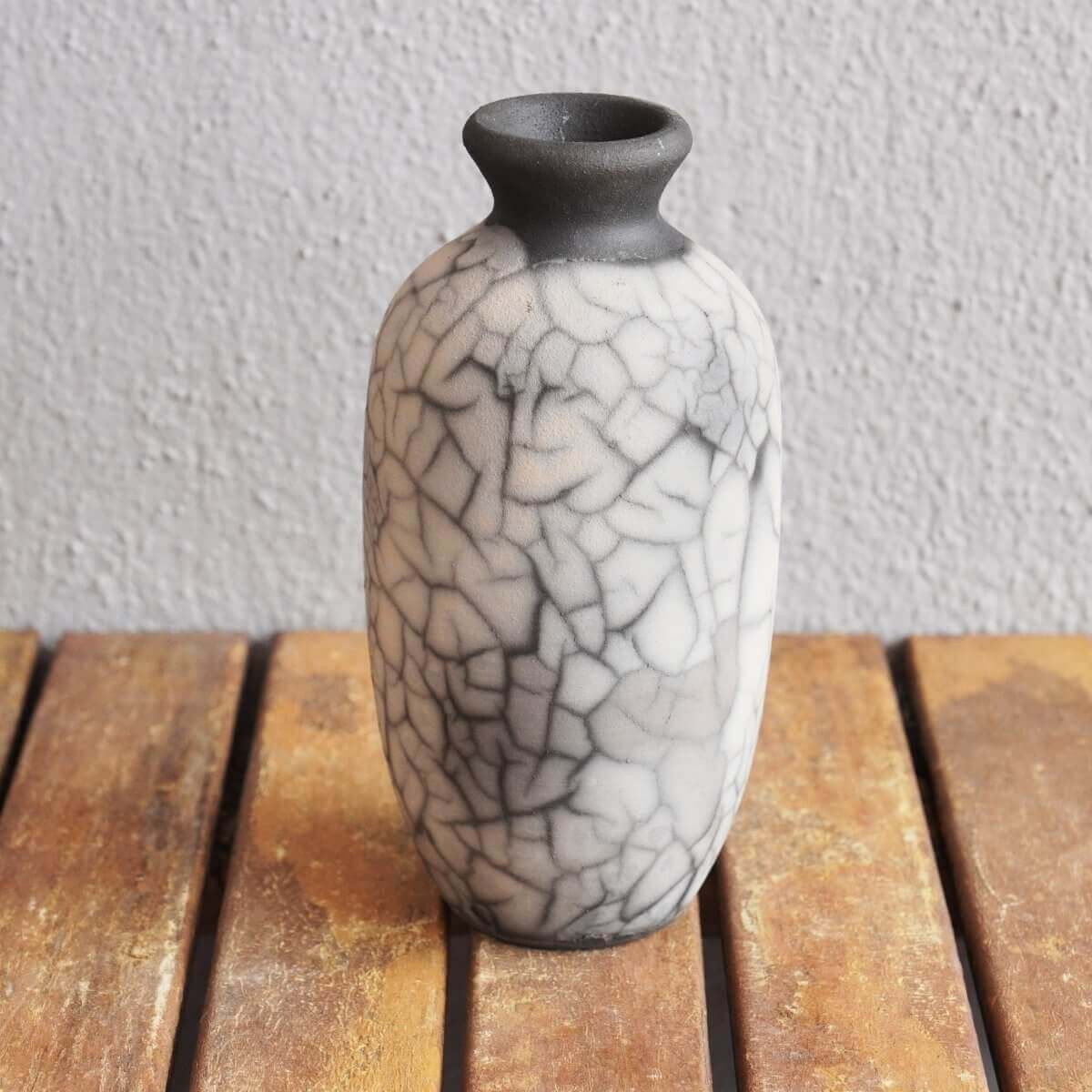 Koban Ceramic Raku Pottery Vase with Water Tube by RAAQUU