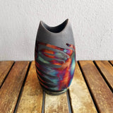 Koi Ceramic Raku Pottery Vase by RAAQUU