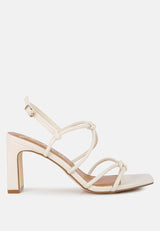 kralor knotted strap italian block heel sandals by London Rag