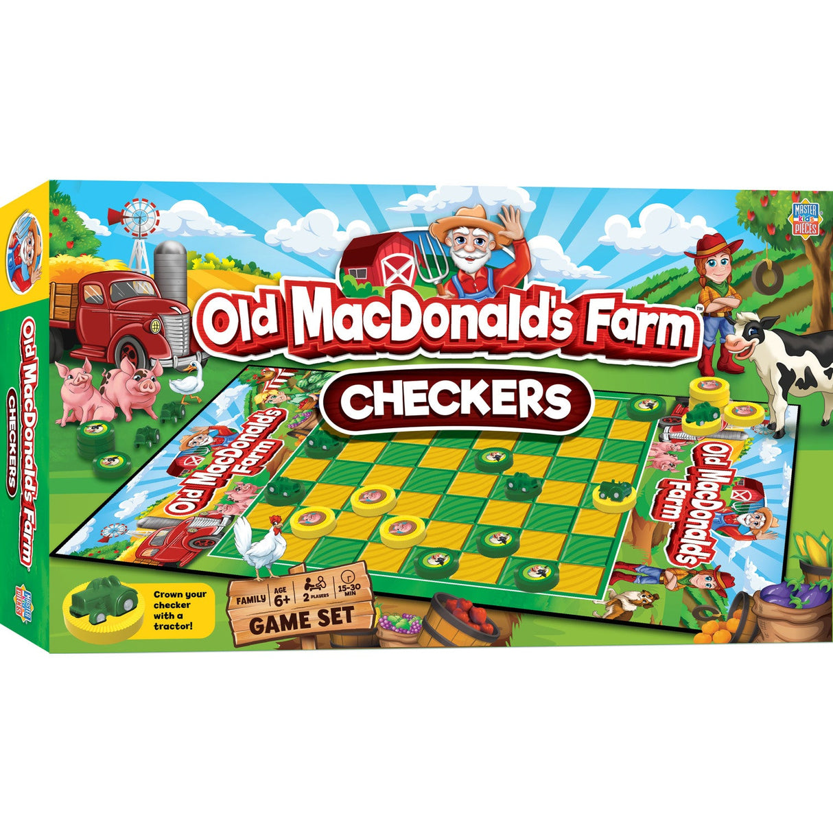 Old MacDonald's Farm Checkers Board Game by MasterPieces Puzzle Company INC