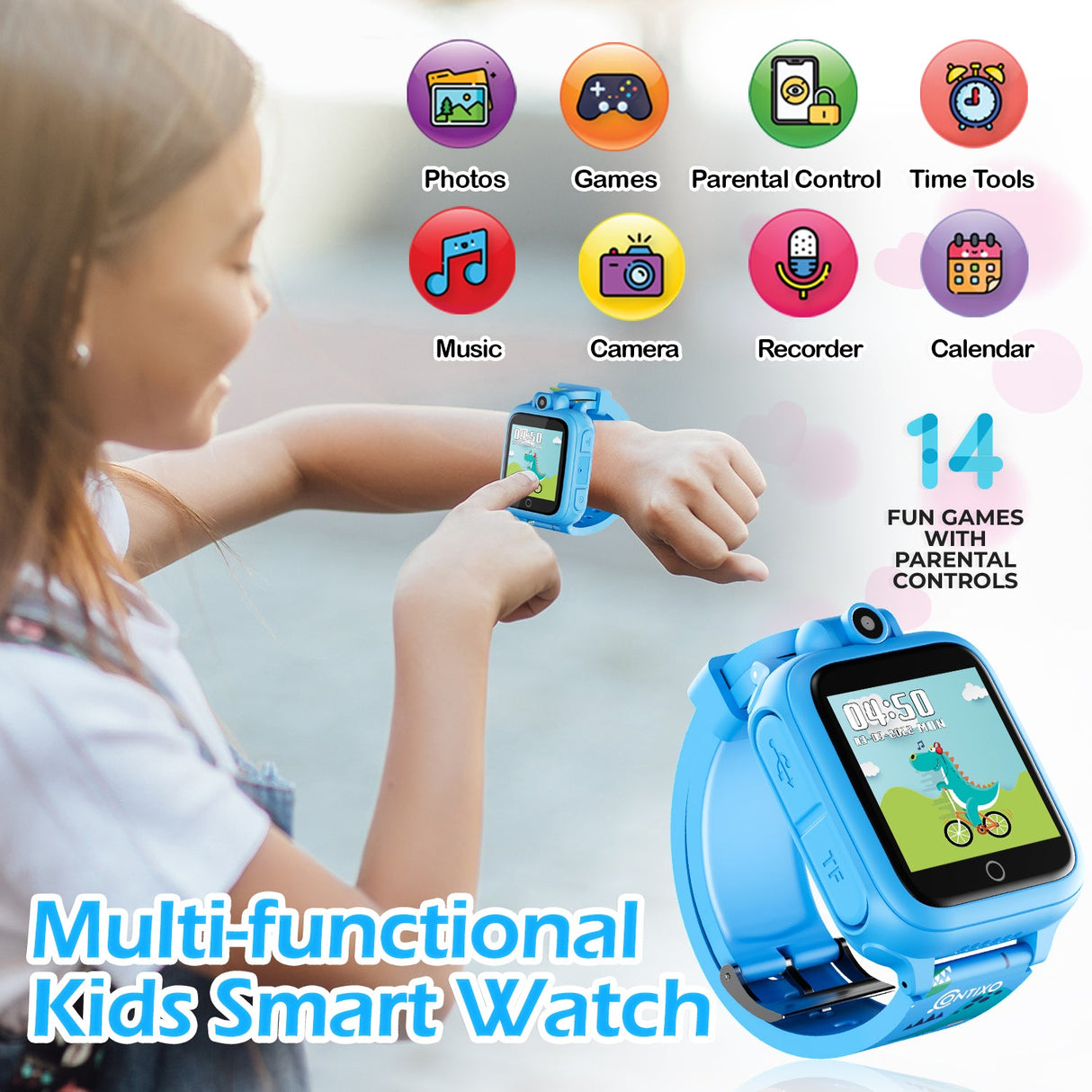 Contixo V10 7" Kids Tablet with Smart Watch Bundle by Contixo