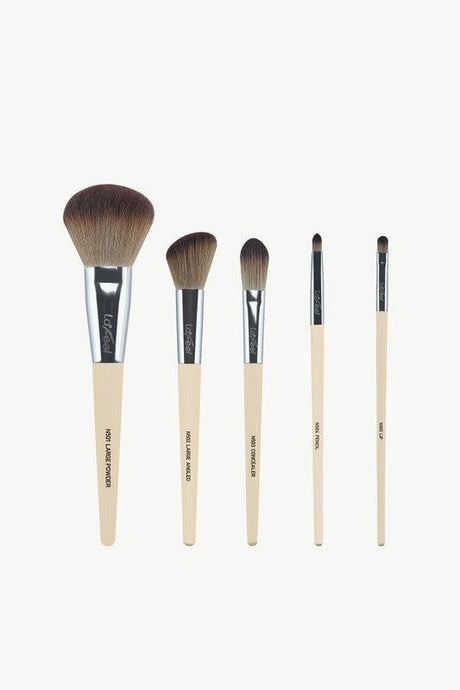 Lafeel Face and Eye Brush Set in Taupe - Vysn