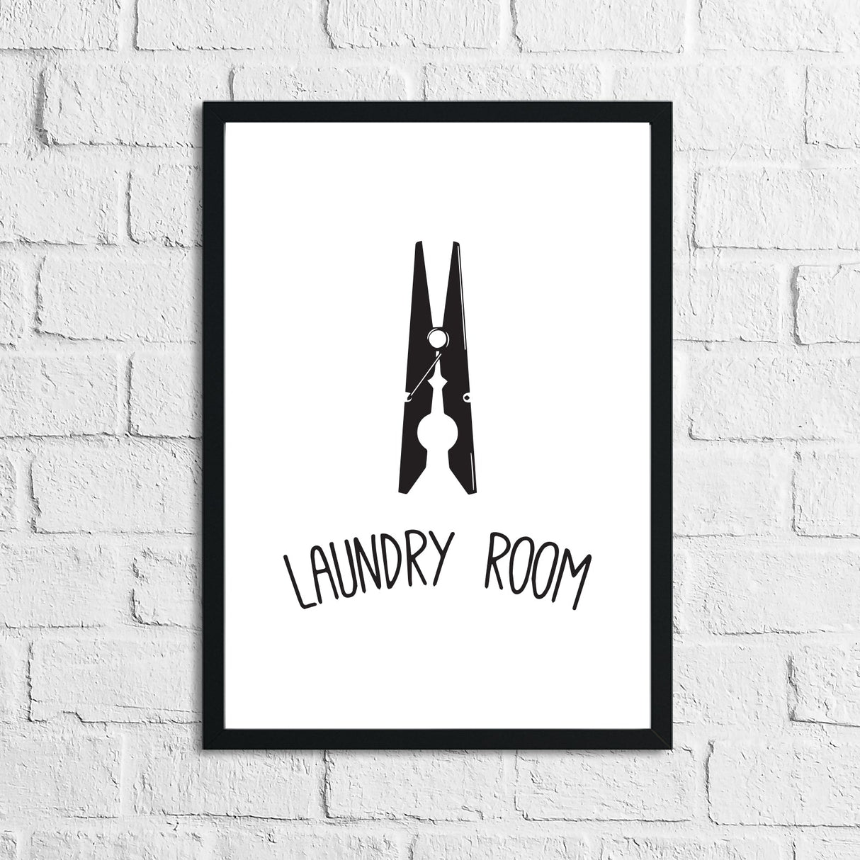 Laundry Room Peg Simple Wall Decor Print by WinsterCreations™ Official Store