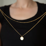 Arvo Layered Disc Necklace - Gold by Arvo