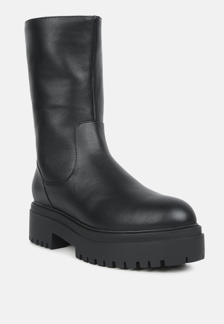 lewisa panelled lug sole boots by London Rag