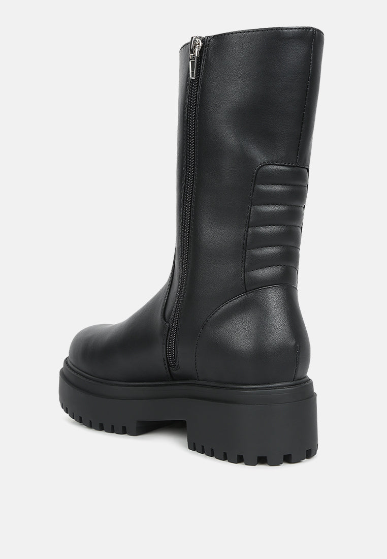 lewisa panelled lug sole boots by London Rag