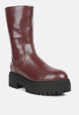 lewisa panelled lug sole boots by London Rag