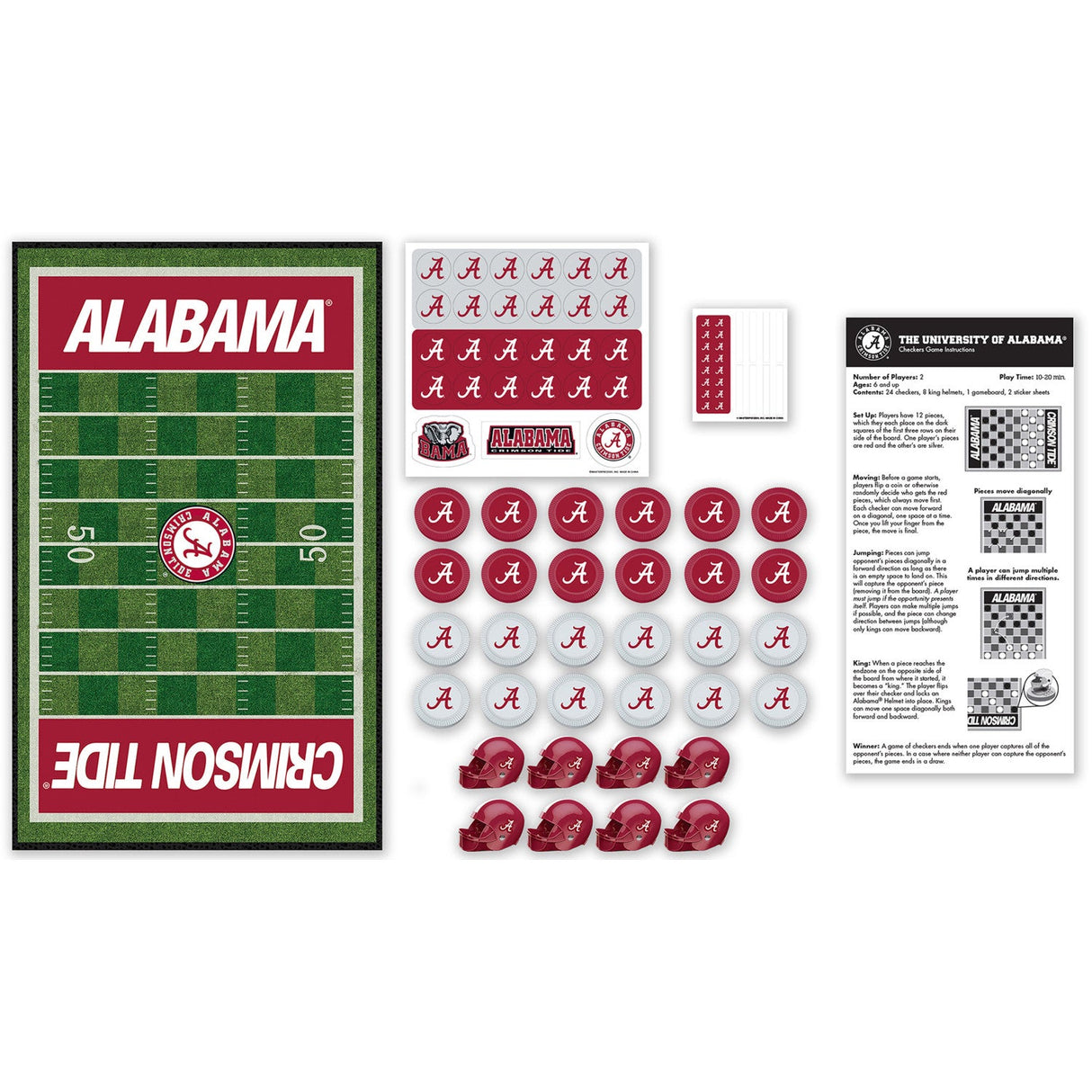 Alabama Crimson Tide Checkers Board Game by MasterPieces Puzzle Company INC