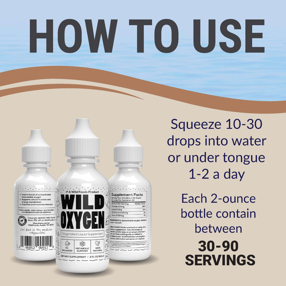 Wild Oxygen - Liquid Mineral Supplement 2oz - case of Six by Wild Foods