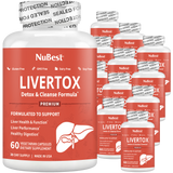 LiverTox, Advanced Formula for Liver Detox, Cleanse & Digestion, 60 Vegan Capsules by NuBest Nutrition®