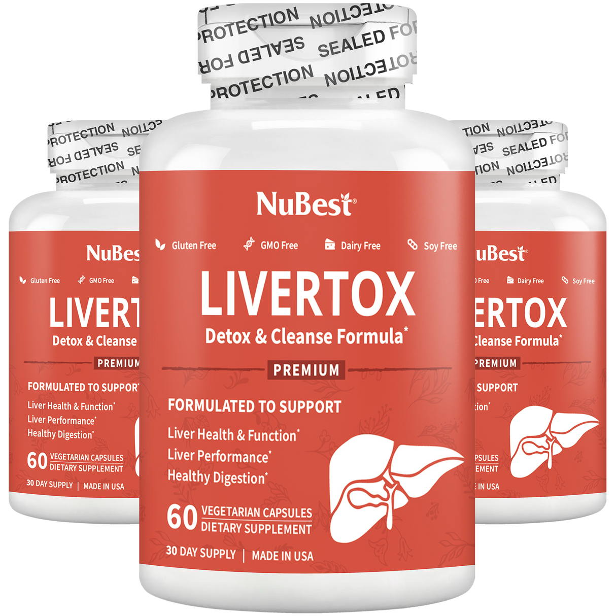 LiverTox, Advanced Formula for Liver Detox, Cleanse & Digestion, 60 Vegan Capsules by NuBest Nutrition®