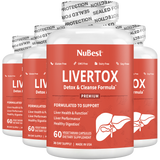 LiverTox, Advanced Formula for Liver Detox, Cleanse & Digestion, 60 Vegan Capsules by NuBest Nutrition®