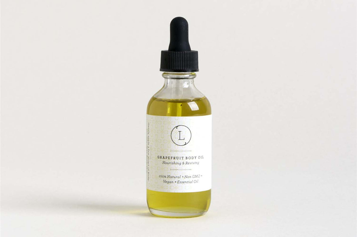 Natural Body Oil, Grapefruit Moisturizing Body Oil by Lizush