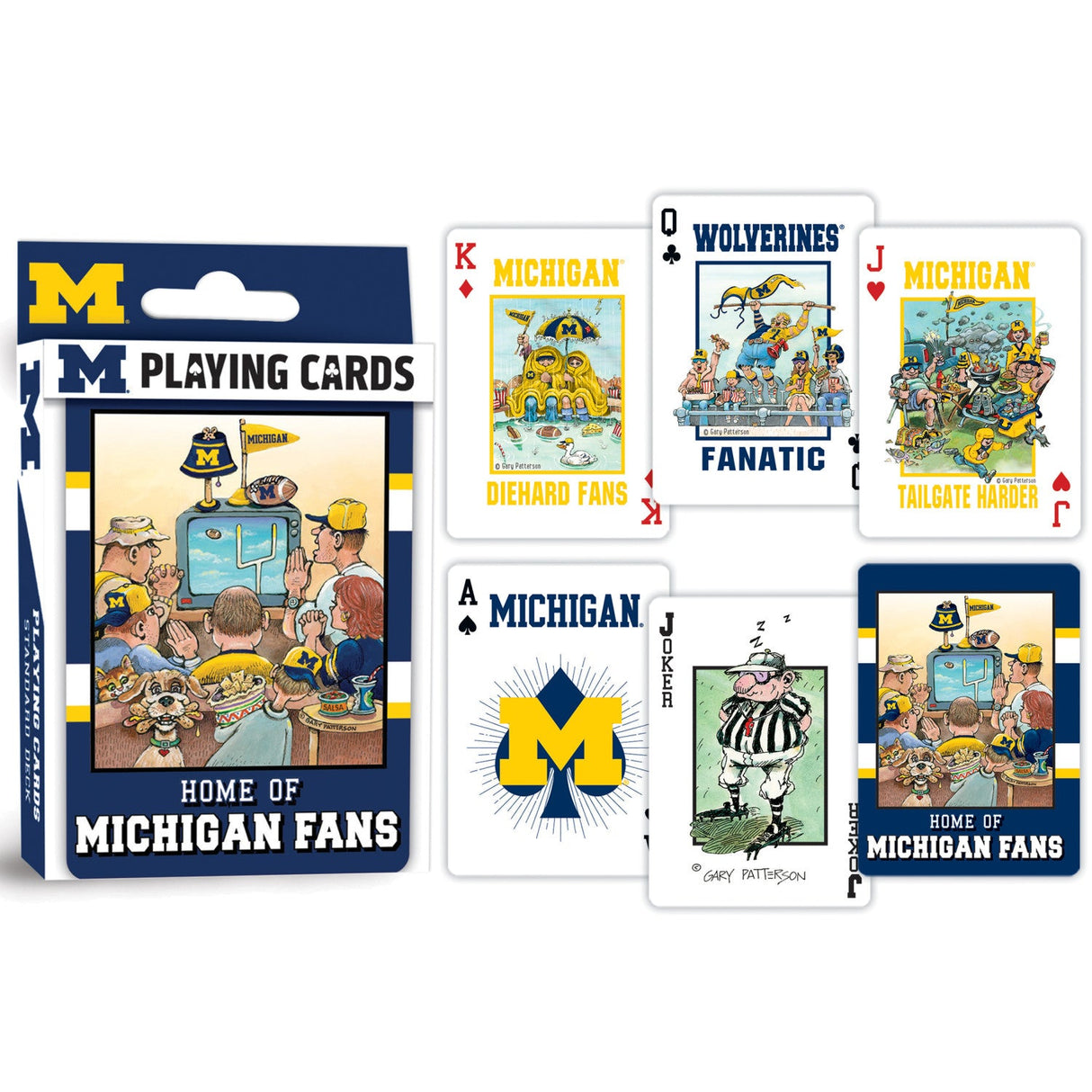 Michigan Wolverines Fan Deck Playing Cards - 54 Card Deck by MasterPieces Puzzle Company INC