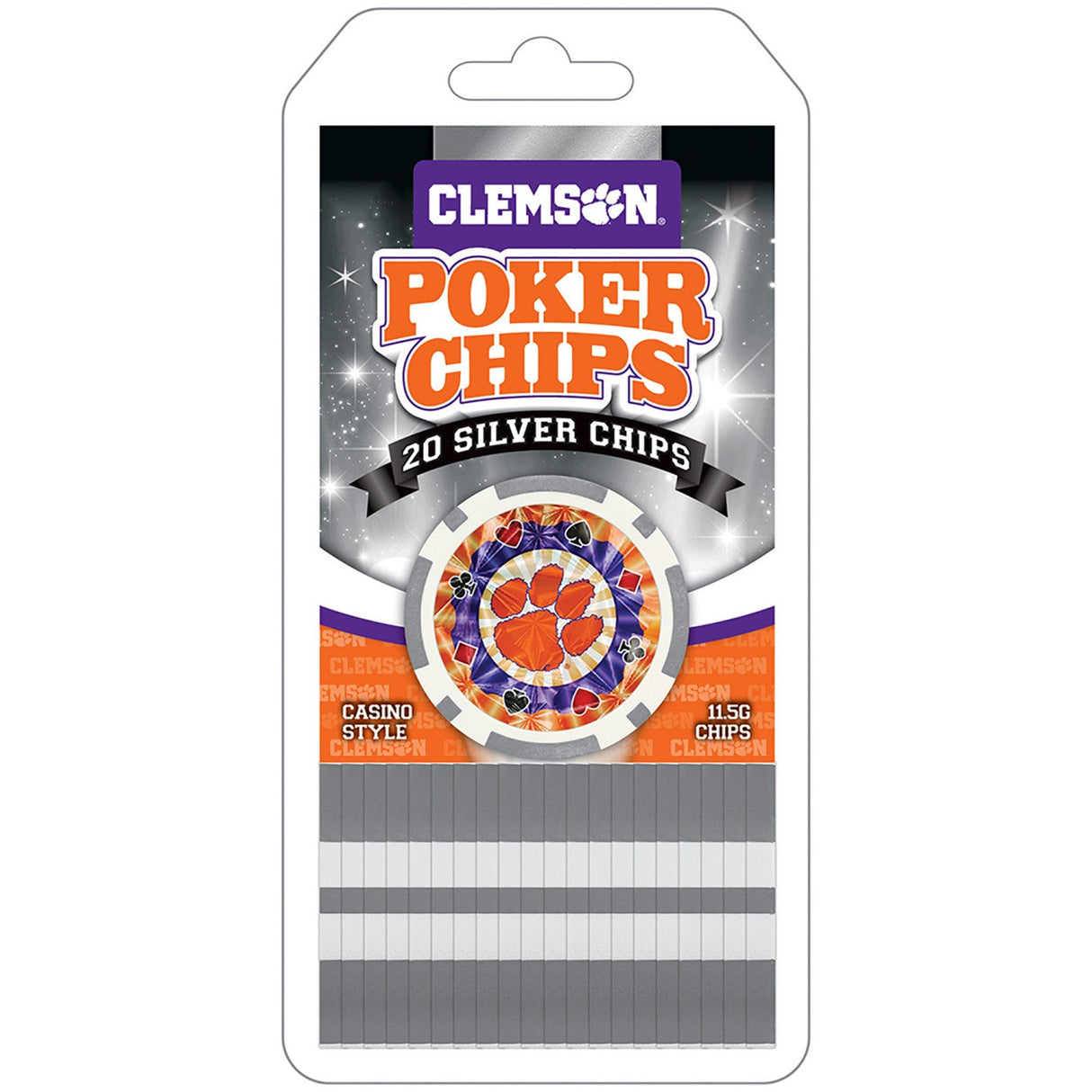 Clemson Tigers 20 Piece Poker Chips by MasterPieces Puzzle Company INC