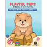 Playful Pups, 30 Breeds of Cute Puppies: Coloring Book for Kids Ages 4-8