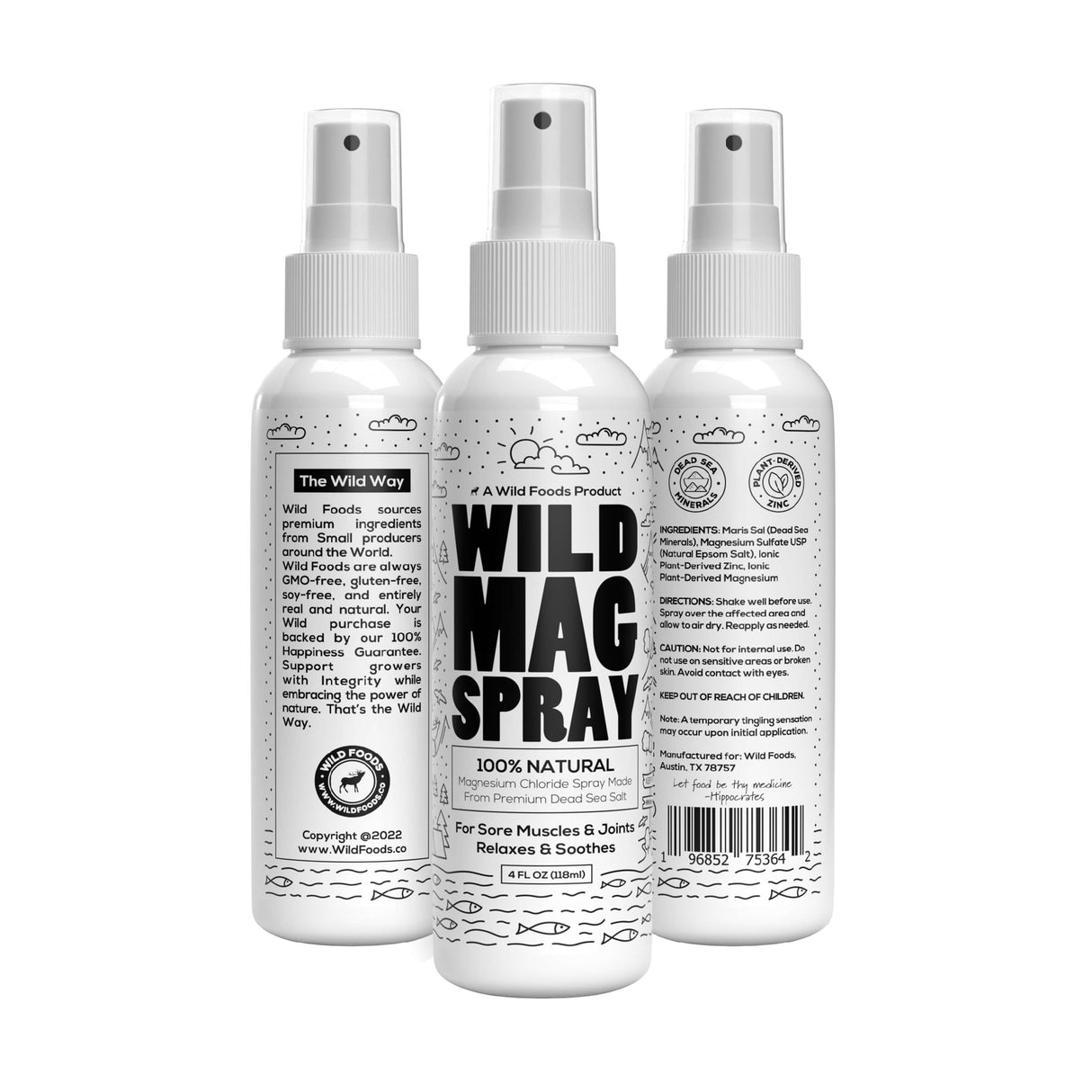 Wild Magnesium Spray From Dead Sea Salt by Wild Foods