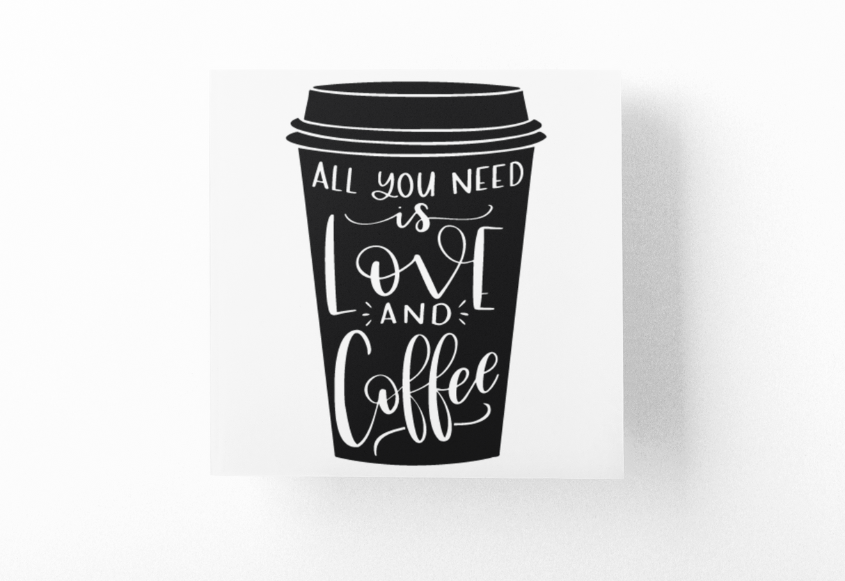 All You Need Is Love And Coffee Sticker by WinsterCreations™ Official Store