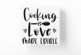 Cooking Is Love Made Edible Kitchen Sticker by WinsterCreations™ Official Store