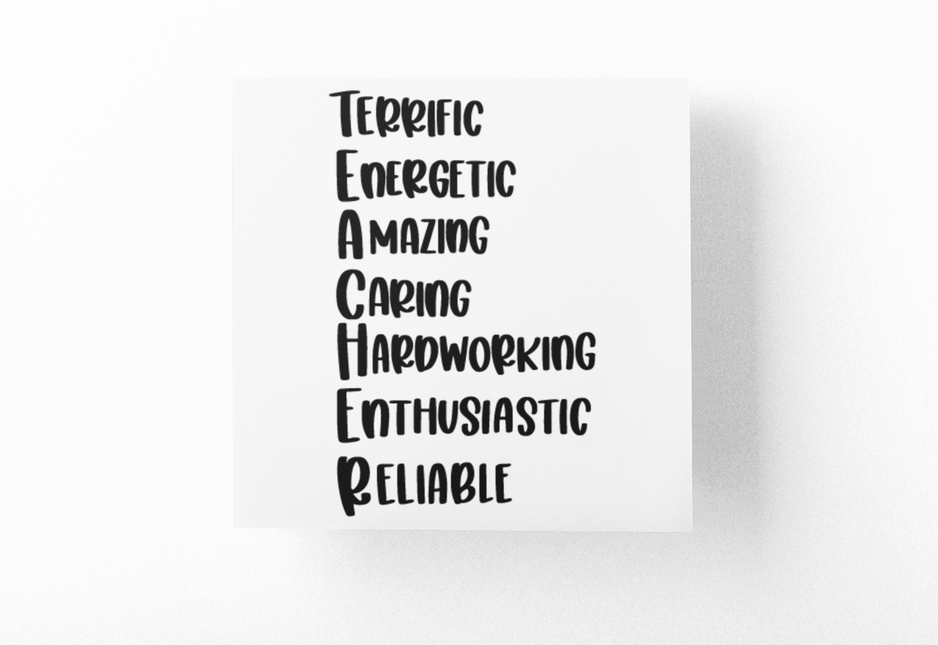 Teacher Adjectives Teacher Sticker by WinsterCreations™ Official Store