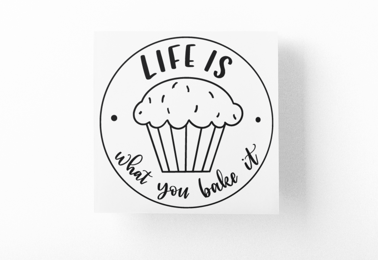 Life Is What You Bake It Kitchen Sticker by WinsterCreations™ Official Store