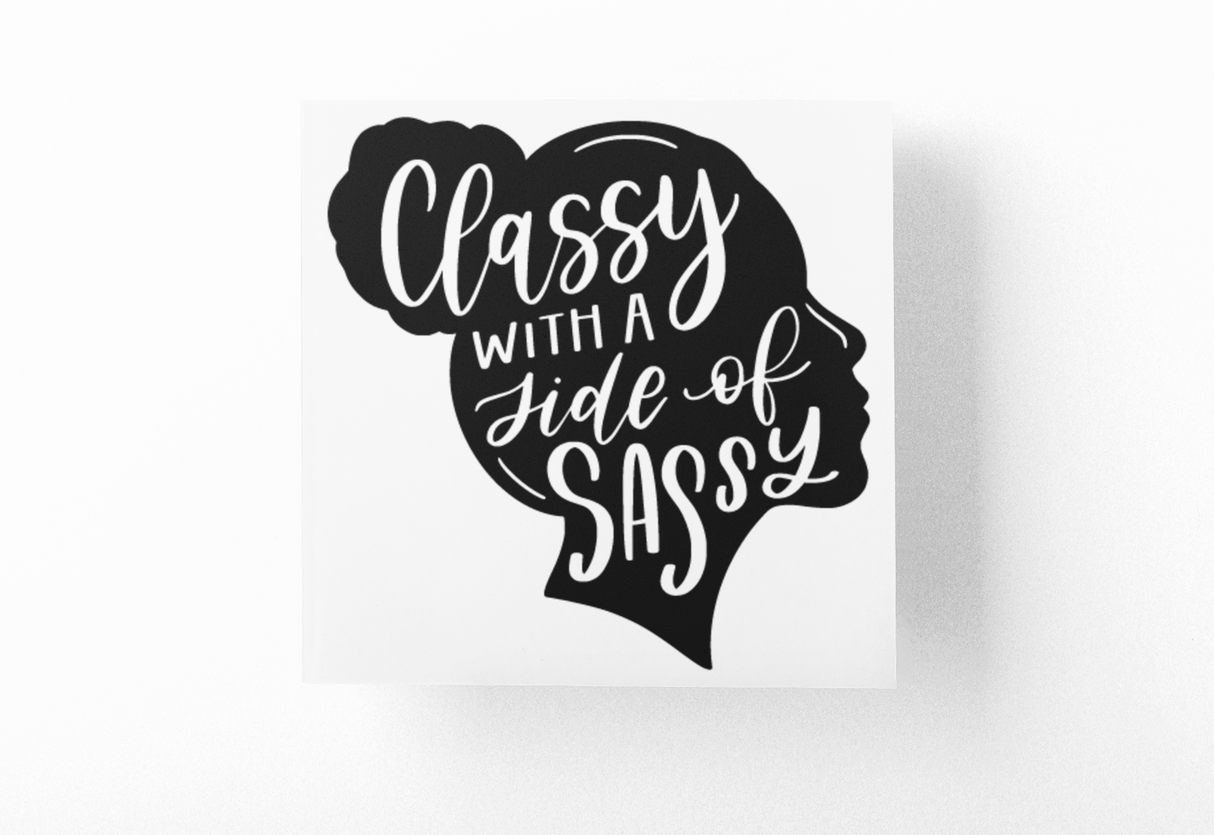 Classy With A Side Of Sassy Sarcastic Sticker by WinsterCreations™ Official Store