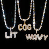 Custom Iced Bubble Letter Pendant by Custom Gold Grillz