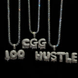 Custom Iced Bold Letter Drip Pendant by Custom Gold Grillz