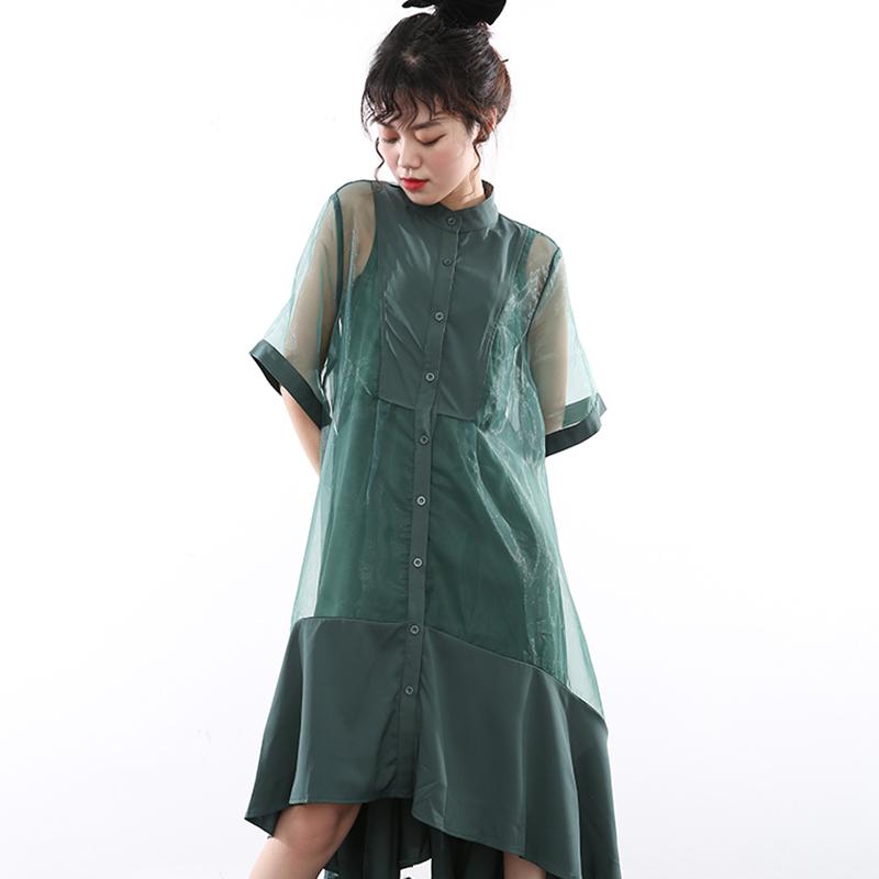 Koharu Irregular Shirt Dress by Marigold Shadows