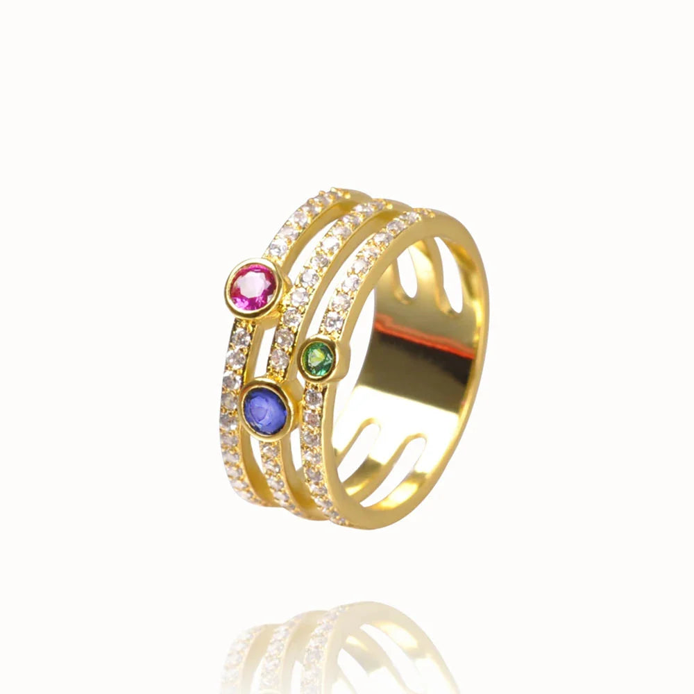 Jupiter Rainbow Ring Gold by Marigold Shadows